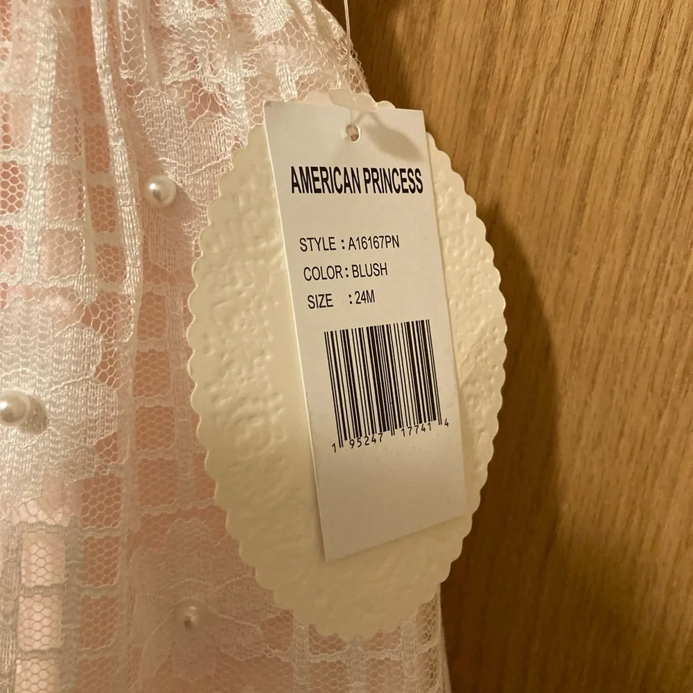 *NWT American Princess Sleeveless Blush Pink/Ivory Pink Tulle Party Dress 24 mo